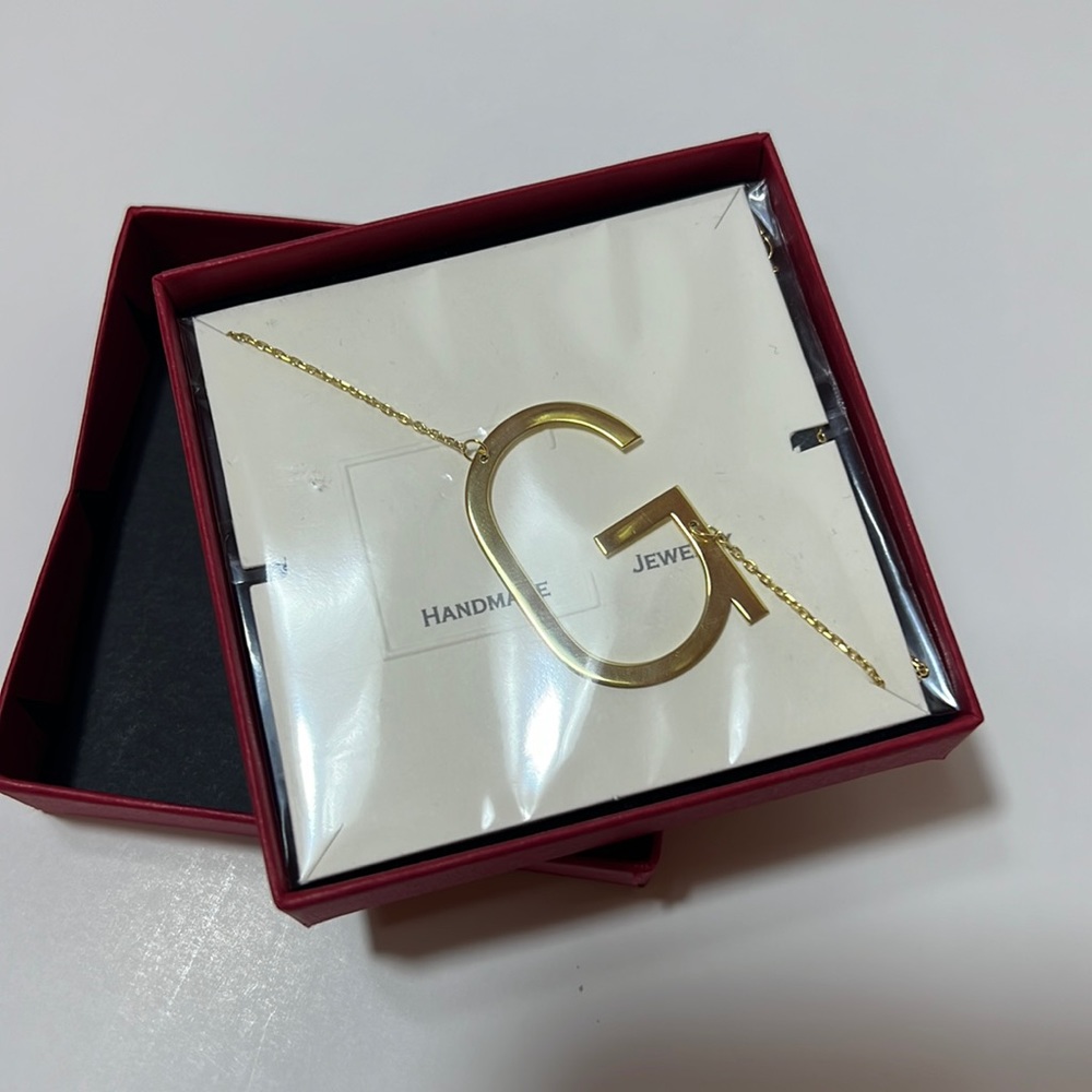 Large initial necklace